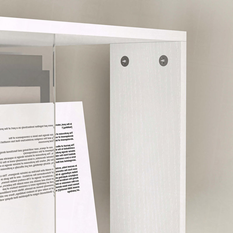 Matériau de la tablette rotative à 5 niveaux, 63" H x 19.68" W x 19.68" D, Blanc