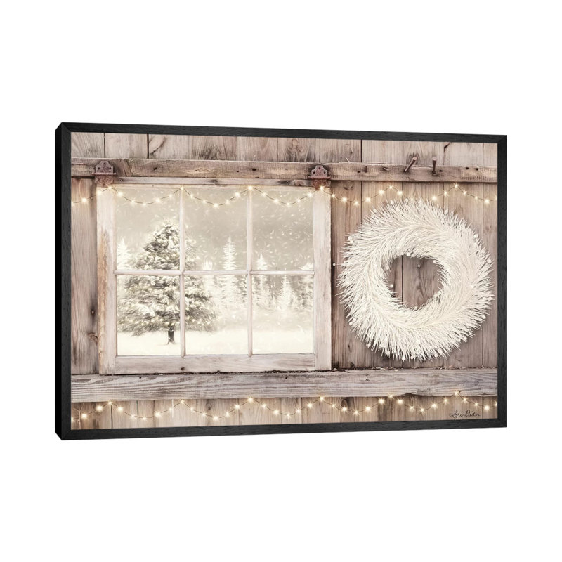 Winter White View by Lori Deiter - Print on Canvas, 66.04cm H x 101.6cm W x 3.81cm D, Black Framed