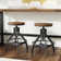 Cassiah Swivel Adjustable Height Counter Stool with Metal Frame