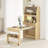 33.5" W Multifunctional Buffet With Hutch, Foldable Dining Table-886629194
