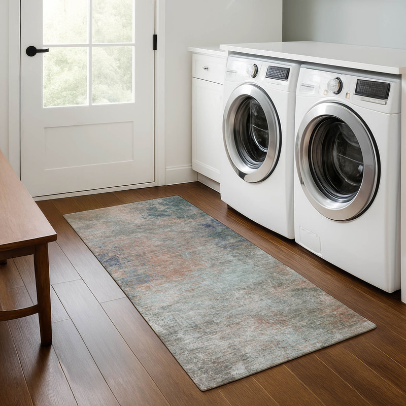 Premium Machine Washable Ariel Abstract Rug, Runner 2'3" x 7'6"