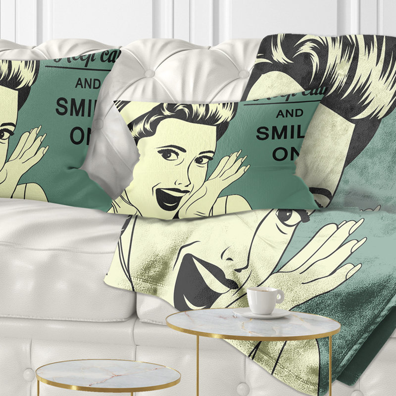 Coussin Pop Art, Rectangulaire, 12 po x 20 po