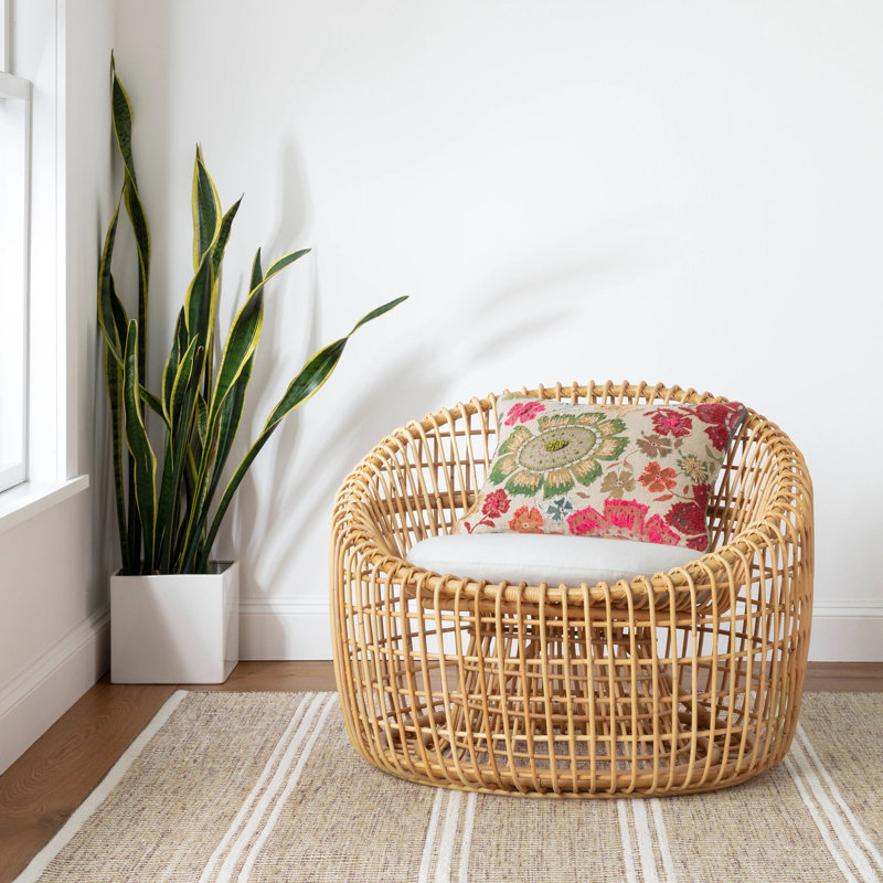 Malta Handwoven Wool Rug, Rectangle 3' x 5', Natural