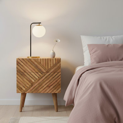 Carmelita 45cm W Solid Wood Bedside Table