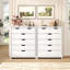 Commode à 6 tiroirs l 28,7 po, commodes hautes de 34,6 po et commode à profil courbé