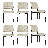 6 - Person Dining Table Sets With Rectangular Extendable Dining Table & Upholstered Chairs-958167022-958167020