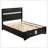 Black Full Storage Panel Bed