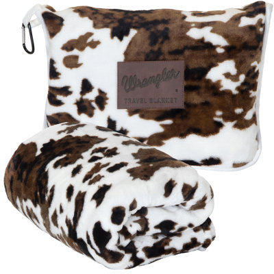 Couverture de voyage en cuir de vache Wrangler TriColor 50 x 60