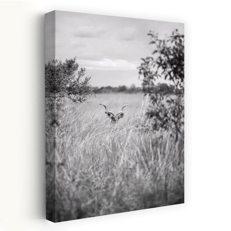 Art contemporain avec paysage de cerfs paisibles sereins tranquilles, H 24 po x l 16 po