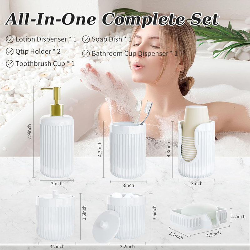 Ceramic Bathroom Accessories Set