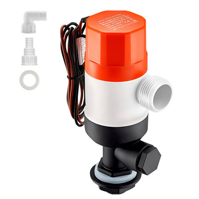 Pompe d'aérateur Livewell pour bateau 12V 1100GPH Livewell Pompe droite 2 entrées
