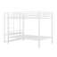 Lit superposé double au-dessus de double avec tablettes en filet et crochets à vêtements, cadre de lit superposé en métal avec lumière DEL-342819556