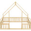 Lit de garde-corps en forme de maison avec fabrication en pin naturel-85492424