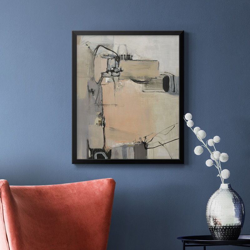 Toile de qualité supérieure en grès - prête à être accrochée, Noir, H 20 po x l 16 po