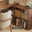 Bureau en L en bois massif avec compartiments de rangement-686737921