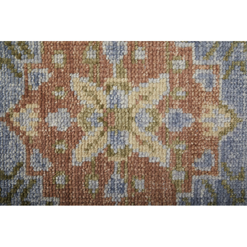 Nacy Wool Oriental Area Rug, Rectangle 3' x 5', Blue