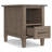 Ela 14"W Solid Wood Transitional Narrow End Table with Drawer and Open Shelf