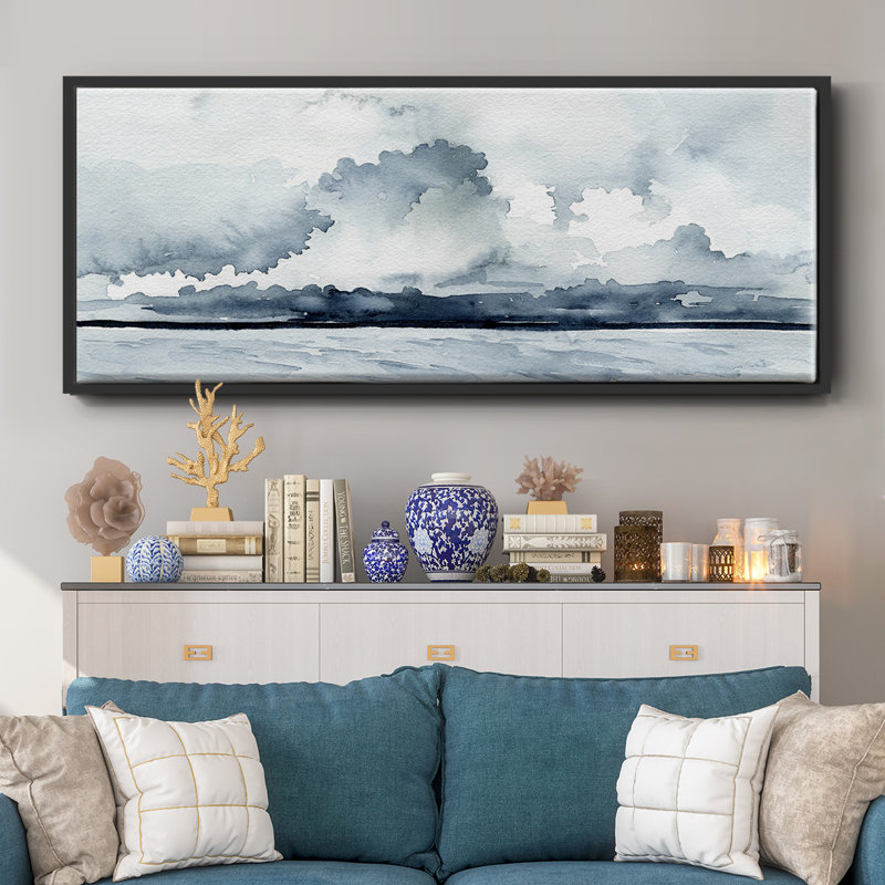 Passing Rain Storm I- Framed Canvas