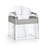 Bellino Glass Gold Tissue Box Cover