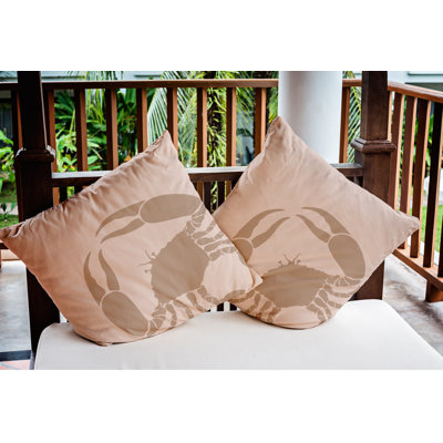 Shirley Mills Crab Pillow Cover and Insert