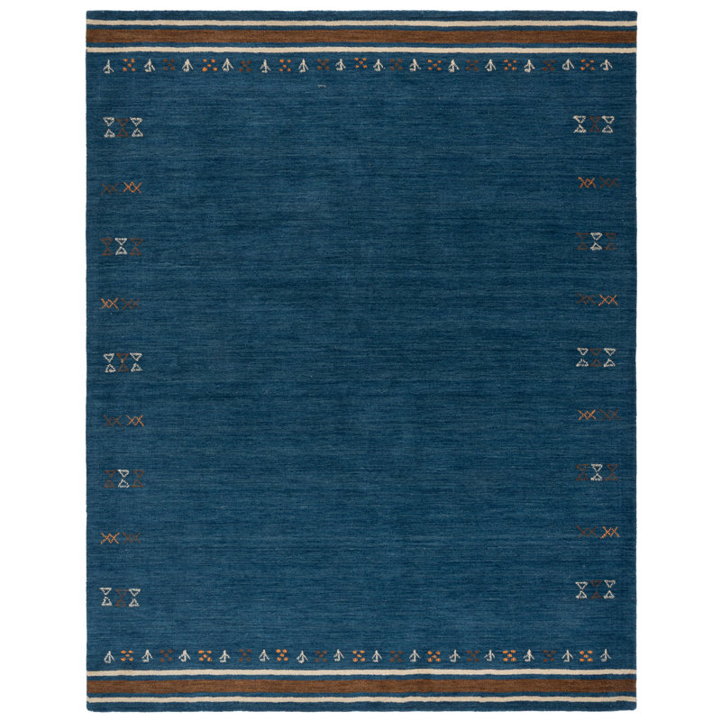 Tapis d'intérieur en laine tissé à la main Himalaya, Rectangle 8 pi 0 po x 10 pi 0 po