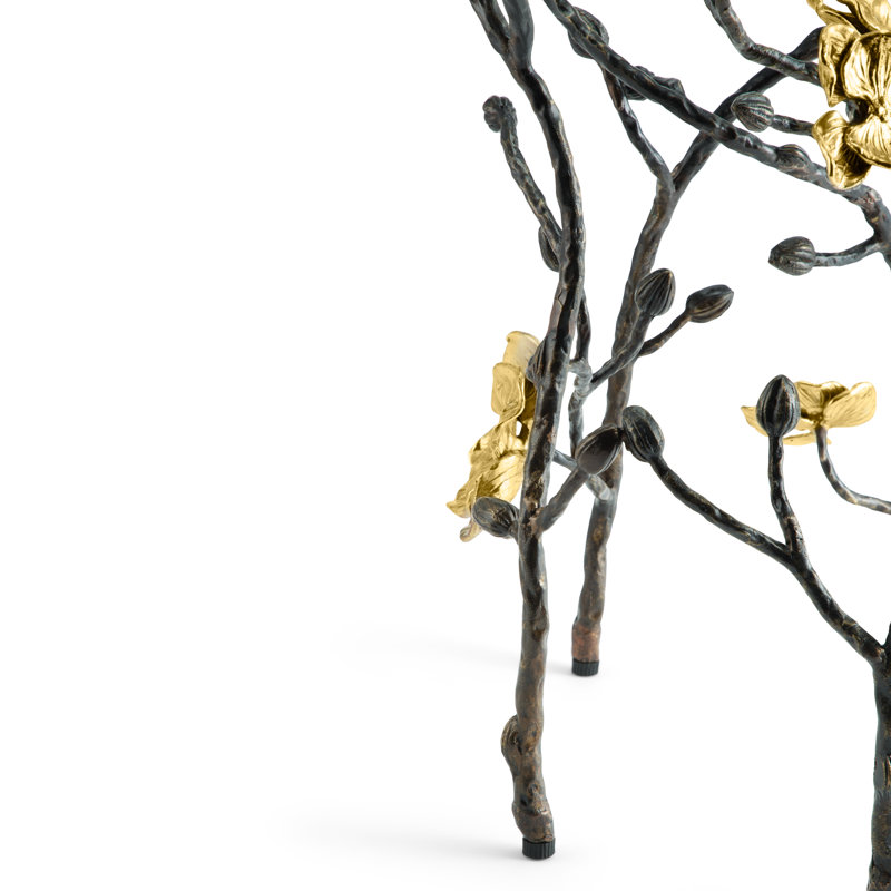 Gold Orchid Accent Table