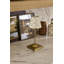 Mocha Check LED Rechargeable Cafe Table Lamp