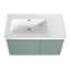 Comptoir de meuble-lavabo en céramique blanc lustré Roomfitter Premium, lavabo de remplacement intégré