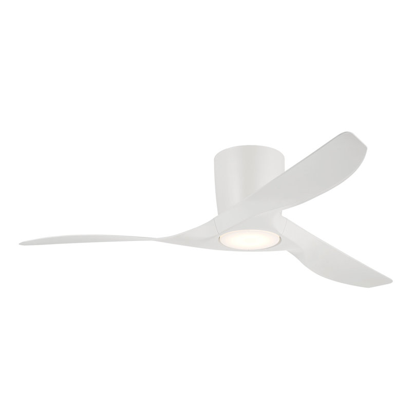 Frankhouse Ceiling Fan with LED Lights, Matte White