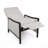 Mid-Century Modern Fabric Recliner - Push Back, Thick Seat Cushion, Wooden Legs-854378759