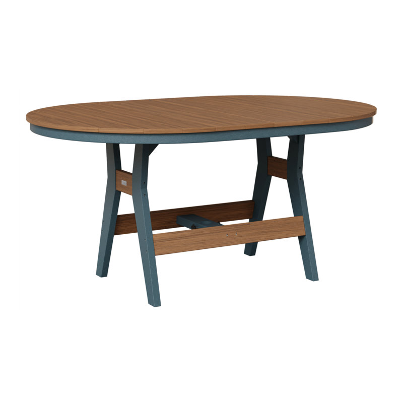 Table de bar berlinoise Berlin, 38.87" H x 64" W x 44" D, Ardoise, Acajou antique