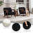 Modern Upholstered Accent Armchair Living Room Chair, Black Sherpa Fabric-153198356