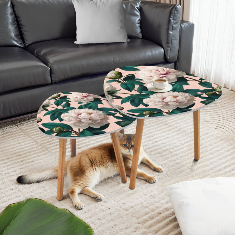 Ensemble de 2 tables basses gigognes Triangle Nesting