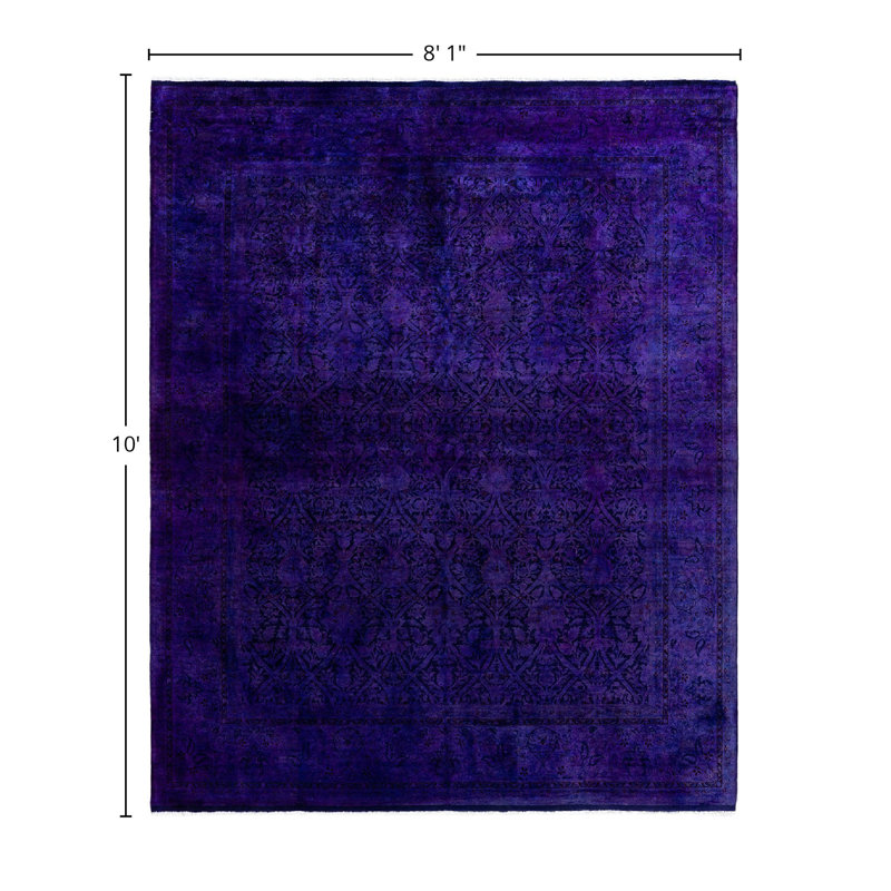 Klemenc One-of-a-Kind 8' 1" X 10' 0" New Age Wool Area Rug Purple