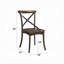 Ensemble de 2 chaises d'appoint de salle à manger en chêne foncé