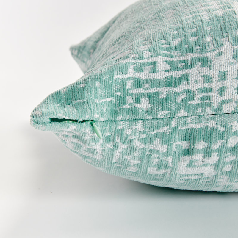 Hana Polyester Indoor/Outdoor Pillow Cover & Insert, Seafoam, Rectangular 12" x 22"