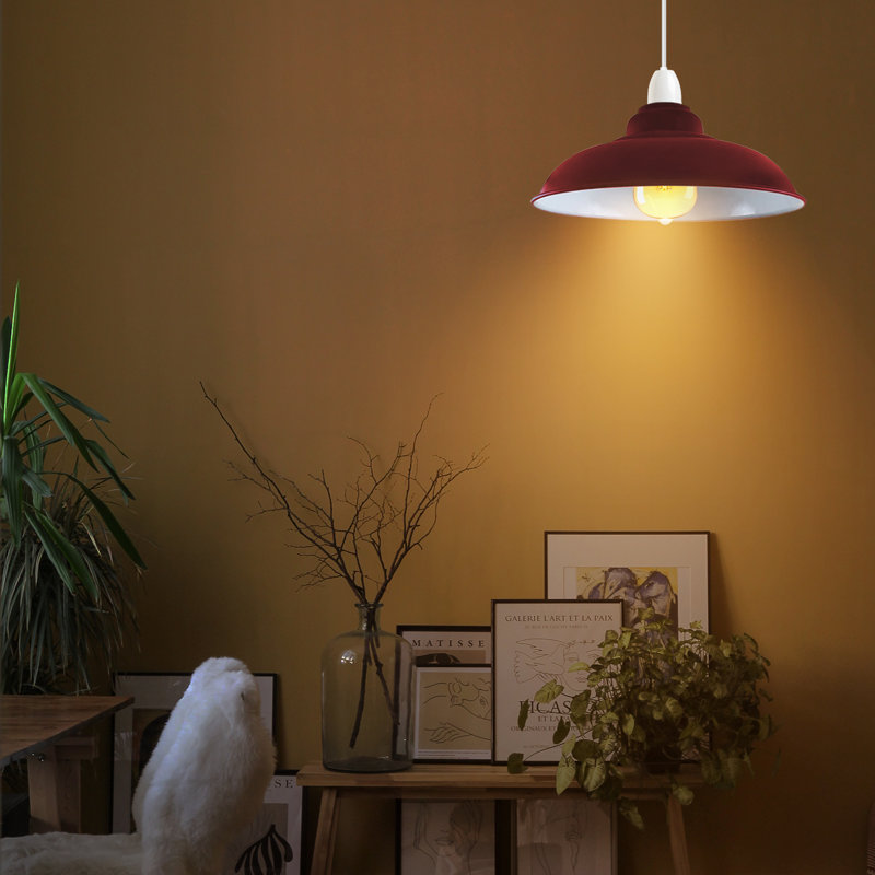 Genica Bowl Lamp Shade ( Screw On ), Burgandy