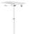 White Sit to Stand Mobile Laptop Computer Stand with Height Adjustable and Tiltable Tabletop