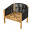 Fauteuil club d'extérieur en bois avec coussin-1678490217-1678490222
