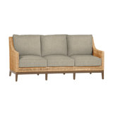 Peninsula 80" Wide Outdoor Wicker Patio Sofa with Cushions