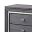 Table de chevet 2 tiroirs Crary en gris clair