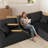Boneless Modern 108-inch corduroy modular compressed sofa with L-shaped design-425948115-425948125