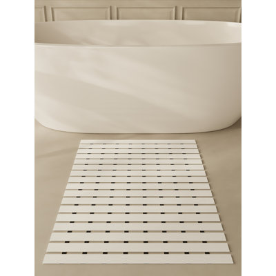 Anti-slip Shower Mat Drain Mat Easy to Store (36"×24“）