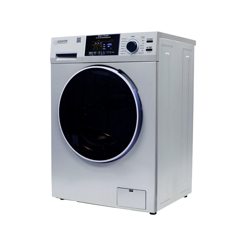 Laveuse et sécheuse tout-en-un Equator VENTÉ-SÉCHÉE 30% PLUS RAPIDE que Condense 15 lb 110 V , Argent