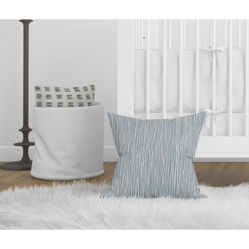 Coussin décoratif Tess, Bleu, H 20 po x l 20 po