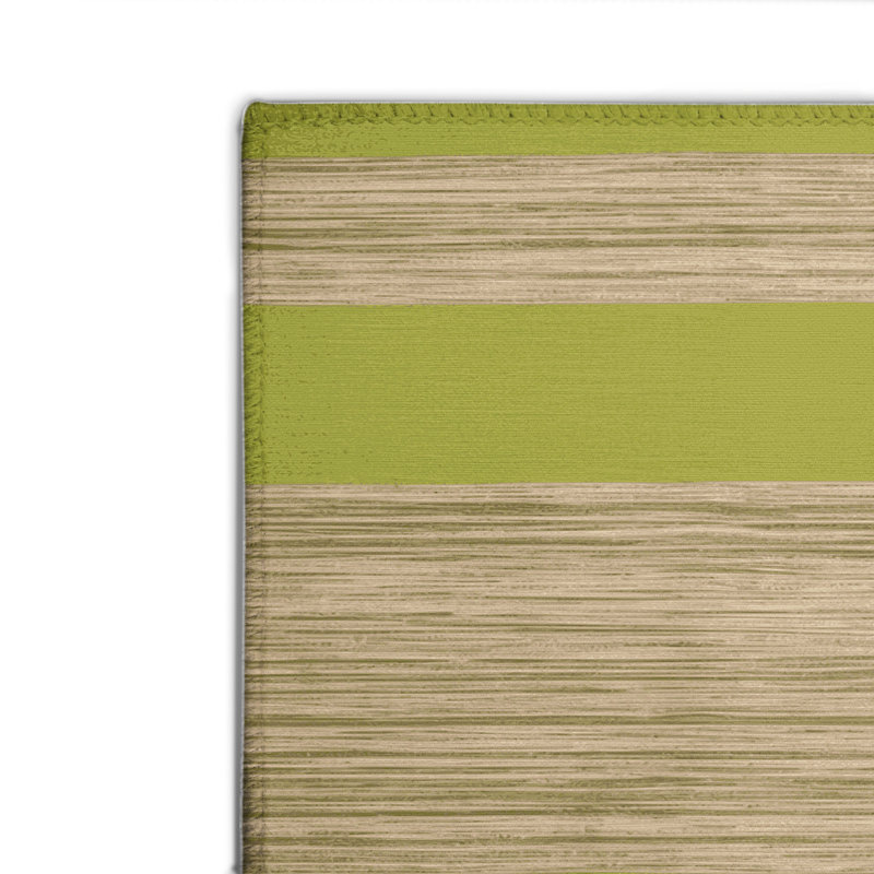 Tapis intérieur / extérieur brun HorizontalStripes, Rectangulaire 2 pi x 3 pi