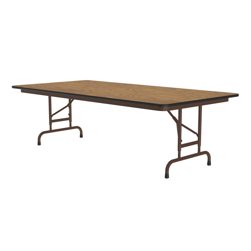 Table pliante réglable 48 po, H 32 po x l 60 po x P 24 po, Brun