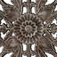 2 pièces d'art mural en bois vieilli - décoration florale de couleur lotus en bronze l 15,75 po x H 31,5 po x P 0,59 po
