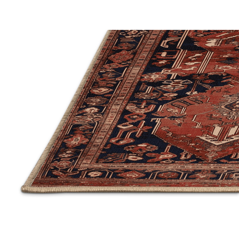 Tapis brun turc lavable à la machine, Rectangulaire 8 pi x 12 pi