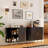 Fluted Sideboard With Tambour Doors – Black